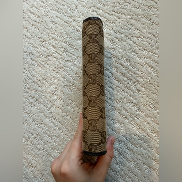 Gucci GG fabric and leather long snap closure wallet - Picture 5 of 15